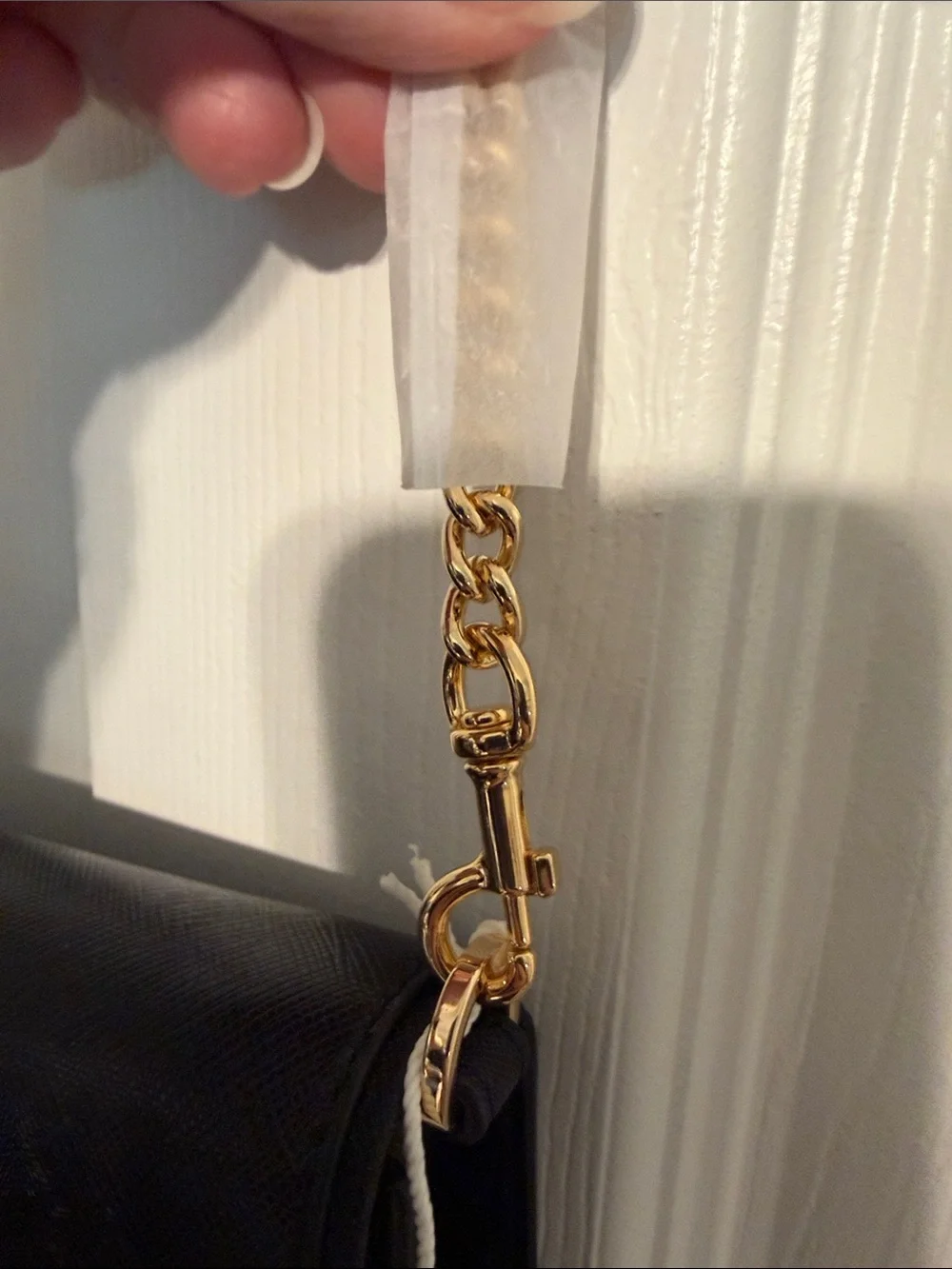 Tory Burch Black Leather Crossbody with Gold Logo